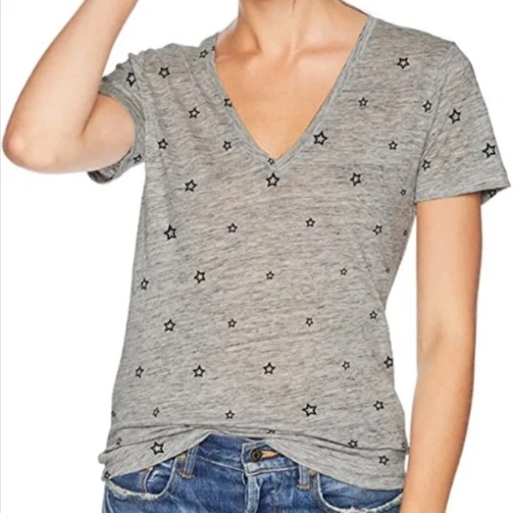 Rails Tops - Rails linen blend Star tee size L